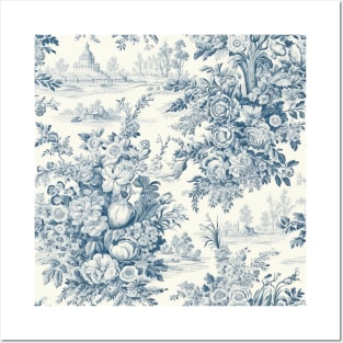 Shabby Chic French Toile Posters and Art